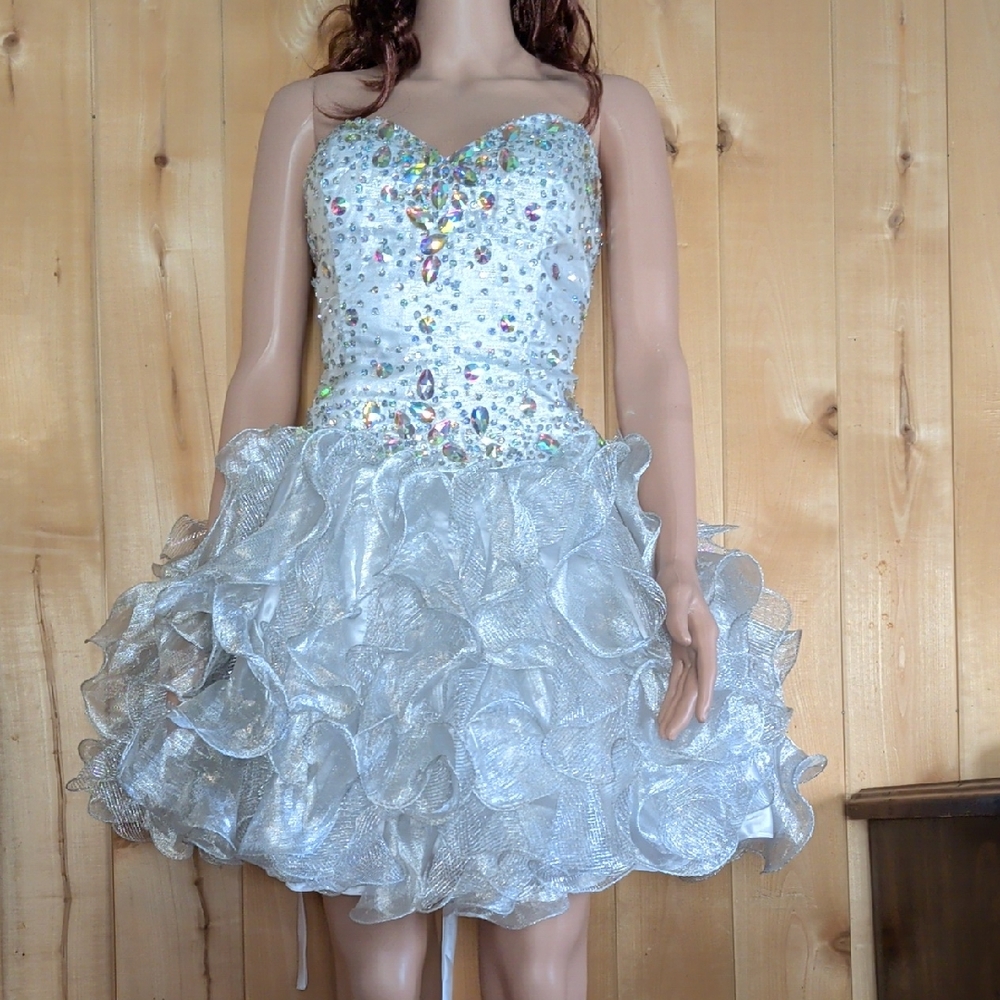 Formal Party Dress with Sequins and Beads